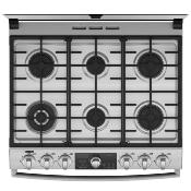 Estufa de piso 30" (76 cm) Marca: Mabe Modelo: EMH7614DATBS0 Color: Black Slate 