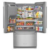 Refrigerador French Door Bottom Freezer 36" (90 cm) Marca: KitchenAid Modelo: KRFF577KPS Color: Acero Inoxidable (2025 07)