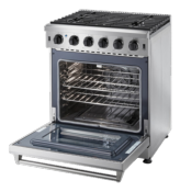 Estufa Gas NAT Profesional 30" (76 cm) Marca: THOR Modelo: LRG3001U Color: Acero Inoxidable (2025 08) 