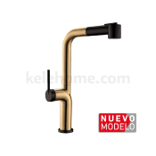 Mezcladora Monomando (33X22cm) Marca: Kele Modelo: KSS1236-GD/BK Acabado: Acero Inoxidable / Gold / Negro