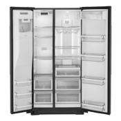 Refrigerador Duplex Side By Side Empotrable 30" (76 cm) Marca: KitchenAid Modelo: KRSC703HBS Color: Negro Inoxidable