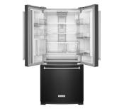 Refrigerador French Door Bottom Freezer 30" (76 cm) Marca: KitchenAid Modelo: 7MKRFF300EBS Color: Negro Inoxidable