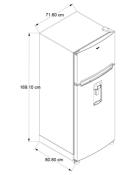 Refrigerador Top Mount 28" (72 cm) Marca: Whirlpool Modelo: WT1756A Color: Gris Acero (10 2025)