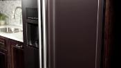 Refrigerador Duplex Side By Side Empotrable 30" (76 cm) Marca: KitchenAid Modelo: KRSC703HBS Color: Negro Inoxidable