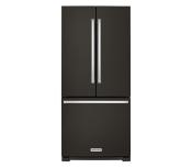 Refrigerador French Door Bottom Freezer 30" (76 cm) Marca: KitchenAid Modelo: 7MKRFF300EBS Color: Negro Inoxidable