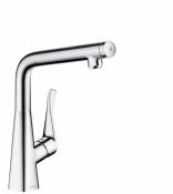 Llave Mezcladora Monomando de Cocina Hansgrohe Metris Select 14883000 Acabado Cromo