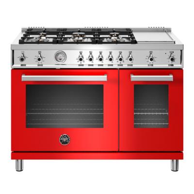 Estufa Gas Profesional 48" (120 cm) Marca: Bertazzoni Modelo: PROF486GGASROT Color: Rojo ($13,784 USD)