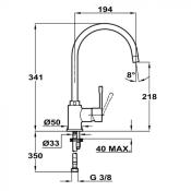 Monomando Giratorio Marca: Teka Modelo: SP 995 I Color: Acero Inoxidable