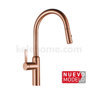 Mezcladora Monomando (48X28cm) Marca: Kele Modelo: KSS1217-RG Acabado: Rose Gold