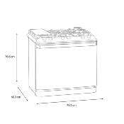 Estufa de piso para Empotrar 30" (80 cm)  Marca: IO Mabe Modelo: IO8063GEGSS0 Color: Acero Inoxidable 