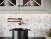 Monomando tipo Pot Filler (para llenar Ollas de Cocina) Montaje a Pared Marca: ECLIPSE Modelo: EK55 NG, Color: Negro ($177 USD)