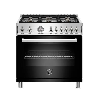 Estufa Gas Profesional 36" (90 cm) Marca: Bertazzoni Modelo: PROF366GASNET Color: Negro ($9,146 USD)