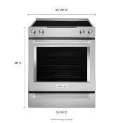 Estufa Eléctrica 30" (76 cm) Marca: KitchenAid Modelo: KSEB900ESS Color: Acero Inoxidable