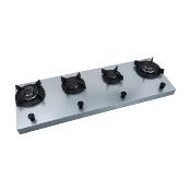 Parrilla de Gas Empotrable directamente en la cubierta DUNE de 120 cm (4 Quemadores) Marca: Supra Modelo: OASIS Color: Cristal Templado