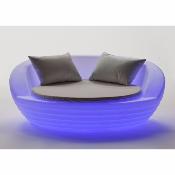 SILLON PARA 2 CON ILUMINACION LED PARA EXTERIOR O INTERIOR CON LUZ QUE CAMBIA DE COLOR