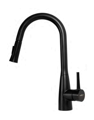 Mezcladora Monomando Extraíble Marca: Eclipse Modelo: EC 108 NG Color: Negro Inoxidable ($352 USD)