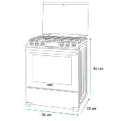 Estufa de piso para Empotrar 30" (76 cm) Marca: Mabe Modelo: EMH7614DATSS0 Color: Acero Inoxidable 