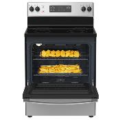 Estufa Eléctrica 28" (76 cm) Marca: GE Modelo: JCBS631SFSS Color: Acero Inoxidable (2025 08)