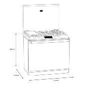 Estufa Gas Empotrable 31" (80 cm) Marca: IO Mabe Modelo: IO8094GETSS0 Color: Acero Inoxidable