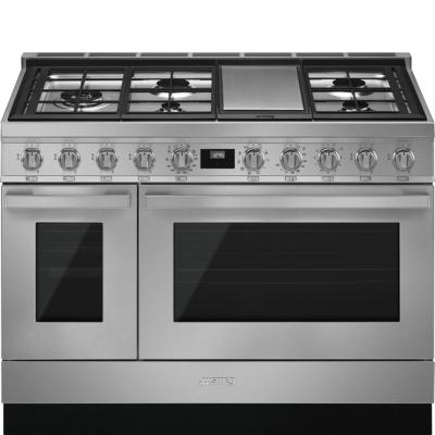 Estufa Profesional Piso 48" (120 cm) Marca: Smeg Modelo: CPF48UGMX Color: Acero Inoxidable