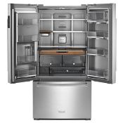 Refrigerador French Door Bottom Freezer 36" (90 cm) Marca: KitchenAid Modelo: KRFC704FSS Color: Acero Inoxidable