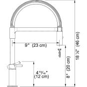 Monomando Semi-Profesional Franke FF-2980 Acabado Niquel Satinado $704.00 USD