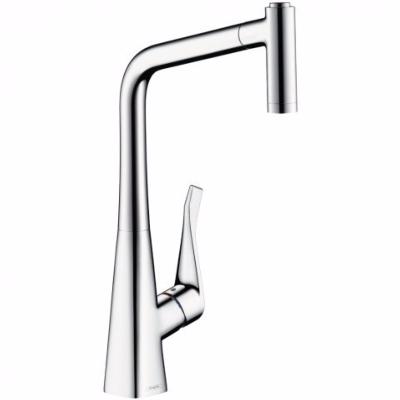 Llave Mezcladora Monomando de Cocina Hansgrohe Metris 14820000 con Extraible Acabado Cromo