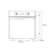 Horno Eléctrico  Empotrable 24" (60 cm) Marca: IO Mabe Modelo: IO6032HEWD1 Color:  Negro (2025 08)