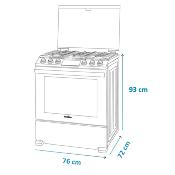 Estufa de piso para Empotrar 30" (76 cm) Marca: Mabe Modelo: EMH7616DATMSX0 Color: Acero Inoxidable 