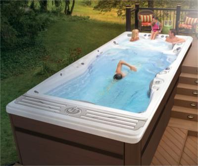 CARRIL DE NADO MARCA JACUZZI, MODELOS CON POTENCIA DE CHORRO DE (10.5 HP, 5 HP, 4 HP)  AREA DE NADO (3.76m, 2.84, 2.43m) DESDE $33,373 USD