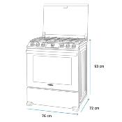 Estufa de piso 30" (76 cm) Marca: Mabe Modelo: EMH7614DATBS0 Color: Black Slate 