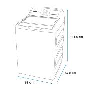 Lavadora Automática 28" (70 cm) Marca: Mabe Modelo: LMP75201WDAB0 Color: Diamond Gray