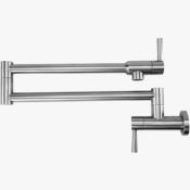 Monomando tipo Pot Filler (para llenar Ollas de Cocina) Montaje a Pared Marca: ECLIPSE Modelo: EK55 Color: Acero ($177 USD)