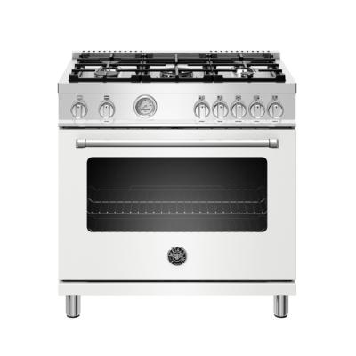 Estufa Gas Master 36" (90 cm) Marca: Bertazzoni Modelo: MAST365GASBIE Color: Blanco ($6,694 USD)