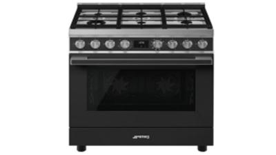 Estufa Gas de Piso 36" (90 cm) Marca: Smeg Modelo: CPF9GMAN1 Color: Negro