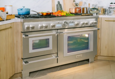 Estufa Profesional 60" Thermador PRD606WESG – 6 Quemadores, Plancha Doble, Horno de Convección y Vapor, Cajón Caliente 